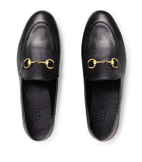 Shop Gucci Web Brixton Leather Loafers 